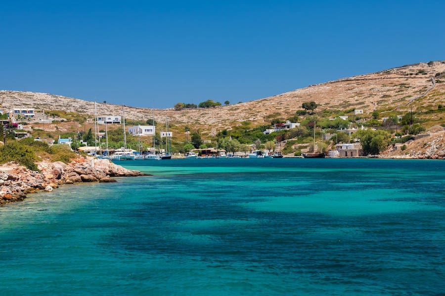 Arki isola del Dodecanneso in Grecia