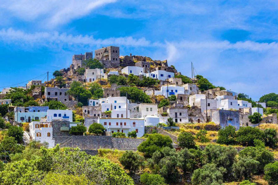 Nissiros isola del Dodecanneso in Grecia